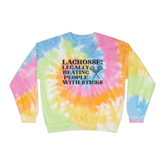 Lacrosse Legally Adult Unisex Tie-Dye Crewneck Sweatshirt