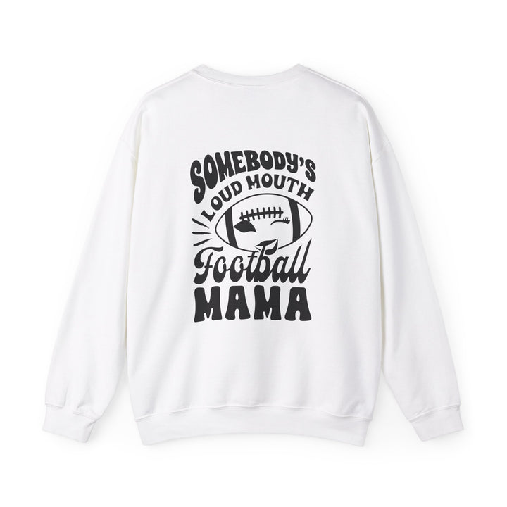 Somebody's Loud Mouth Football Mama Adult Unisex Crewneck Sweatshirt