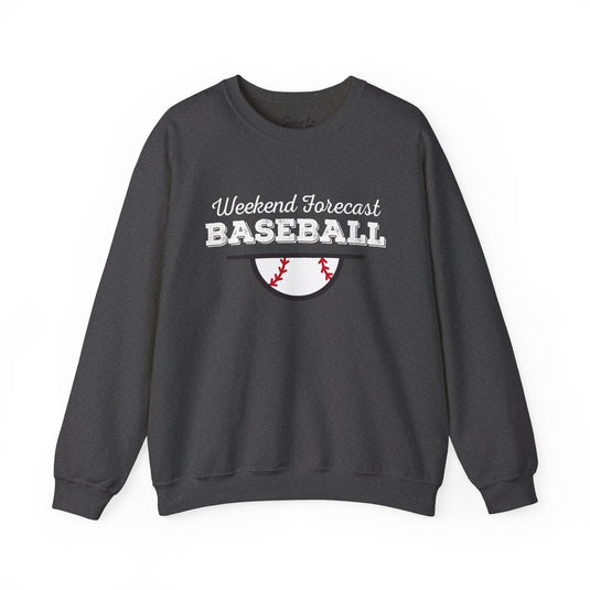 Weekend Forecast Baseball Adult Unisex Basic Crewneck Sweatshirt