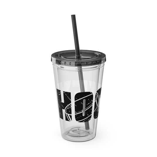 Hockey 16 oz Sunsplash Tumbler with Straw