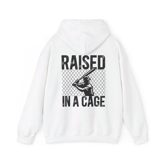 Raised in a Cage Baseball Unisex Adult Hooded Sweatshirt