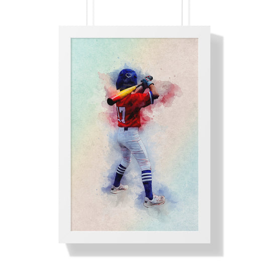 Custom Athlete Framed Art - Watercolor Effect