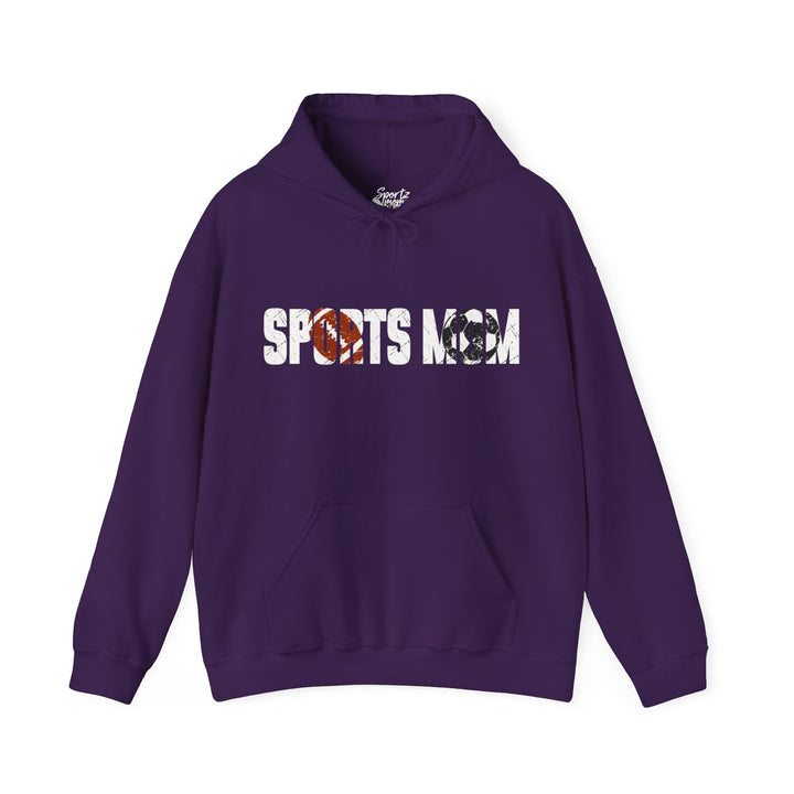 Sports Mom w/Football & Soccer Ball Adult Unisex Hooded Sweatshirt