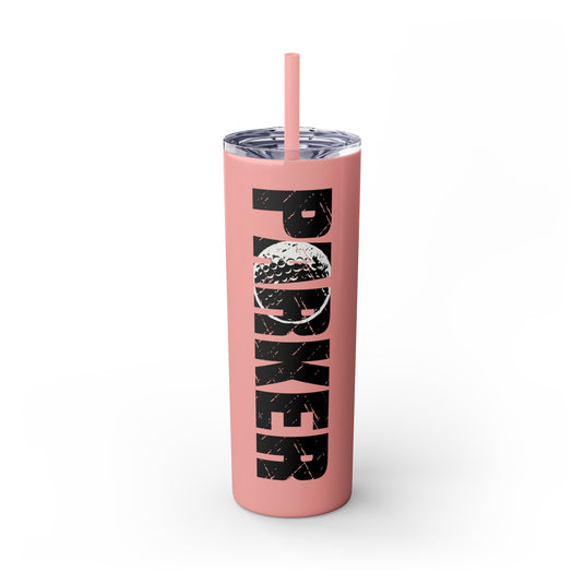 Golf 20oz Skinny Tumbler with Straw w/Custom Name