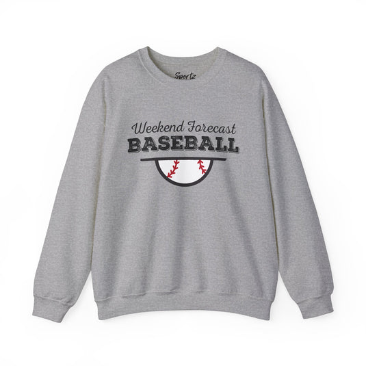 Weekend Forecast Baseball Adult Unisex Basic Crewneck Sweatshirt