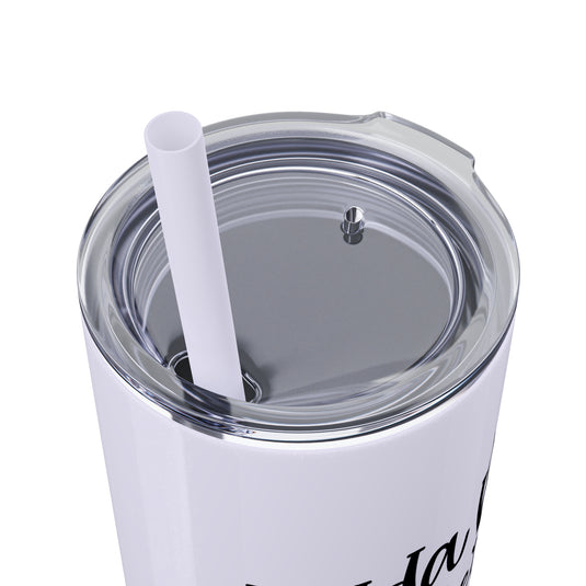 Kinda Busy Baseball 20oz Skinny Tumbler with Straw in Matte or Glossy