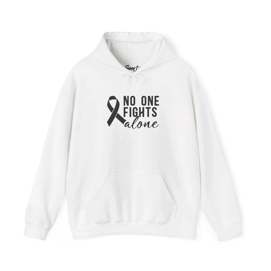 No One Fights Alone Adult Unisex Basic Hooded Sweatshirt