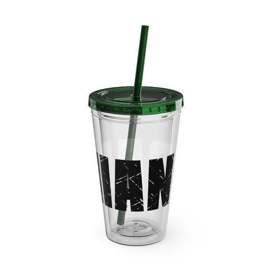 Lacrosse 16 oz Sunsplash Tumbler with Straw w/Custom Name