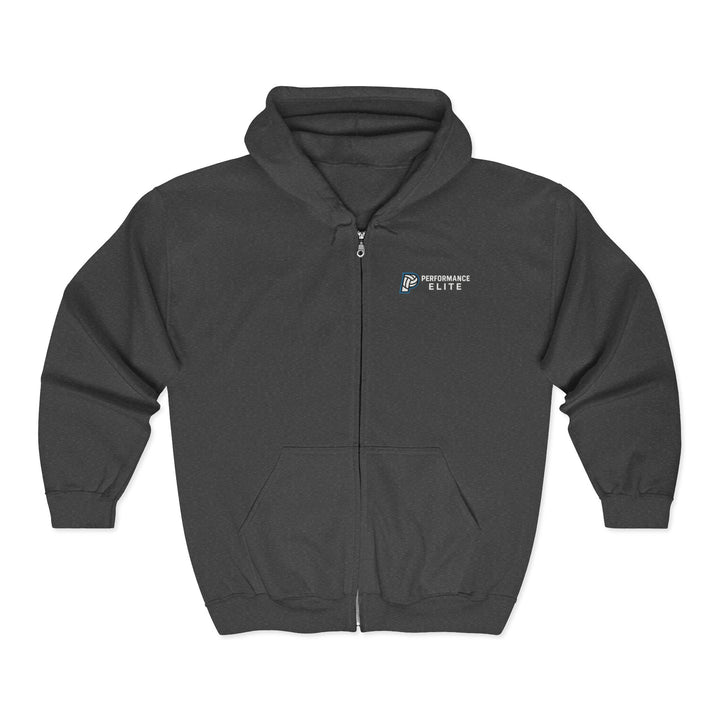 Performance Elite Unisex Adult Full Zip Hooded Sweatshirt w/Front & Back Logo
