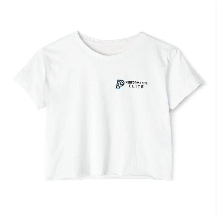 Performance Elite Women's Mid-Level Cropped T-shirt w/Front & Back Logo