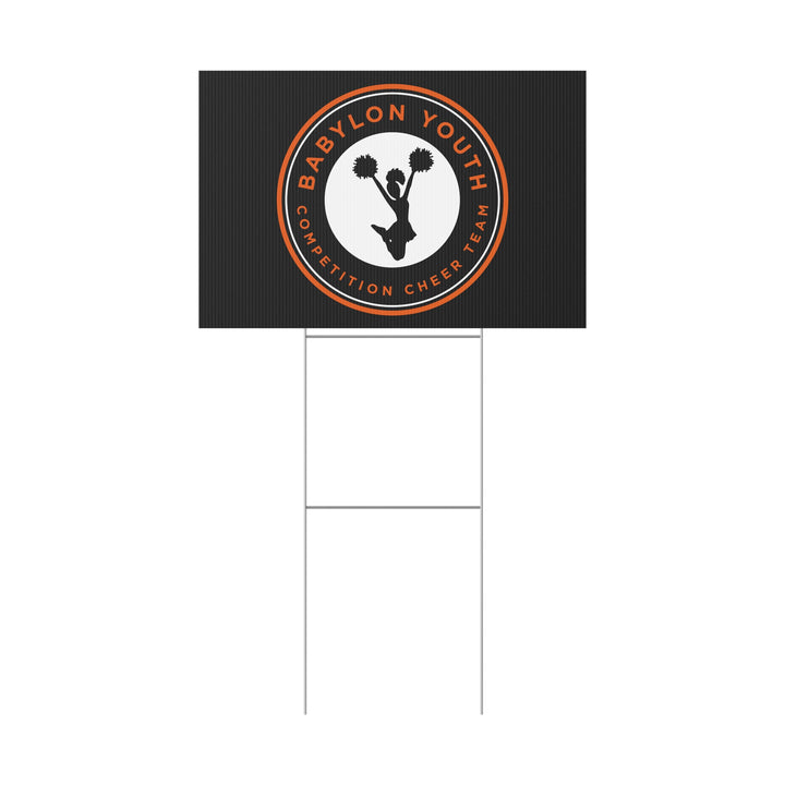 Babylon Youth Competition Cheerleading Plastic Yard Sign