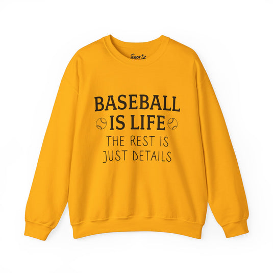 Baseball is Life Adult Unisex Basic Crewneck Sweatshirt