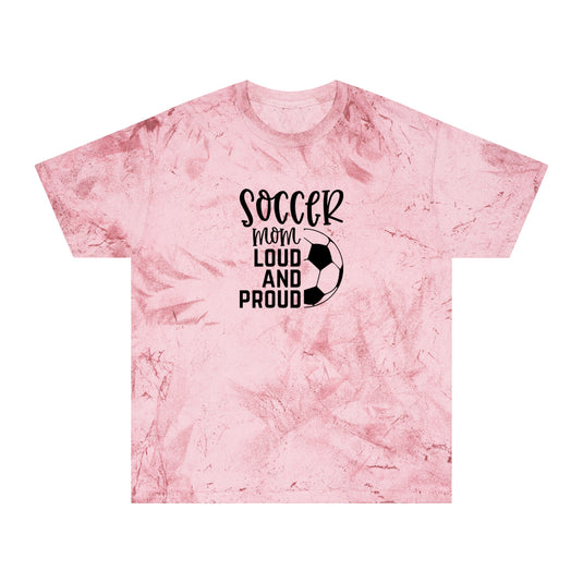 Soccer Mom Loud and Proud Adult Unisex Colorblast T-Shirt