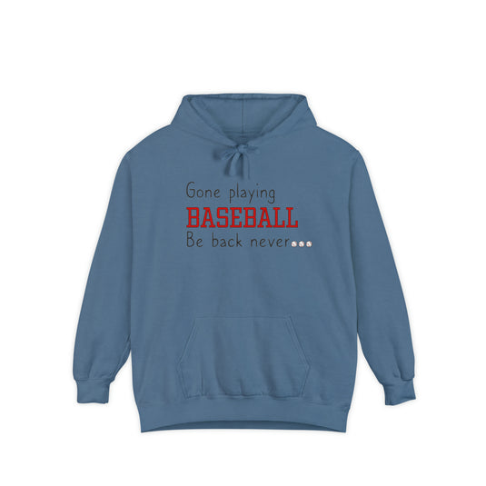 Gone Playing Baseball Adult Unisex Premium Hooded Sweatshirt