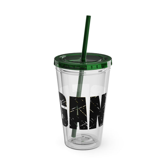 Pickleball 16 oz Sunsplash Tumbler with Straw w/Custom Name