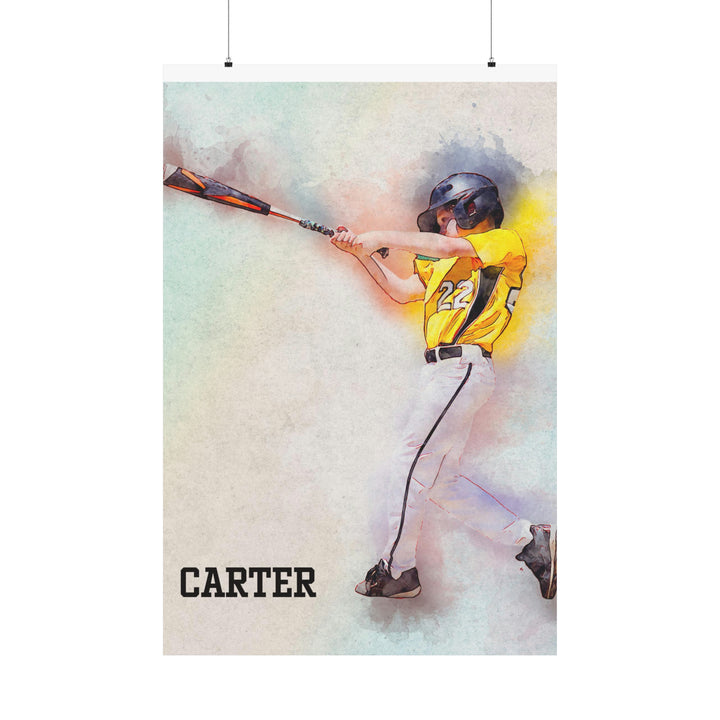 Matte Vertical Poster w/Watercolor Effect