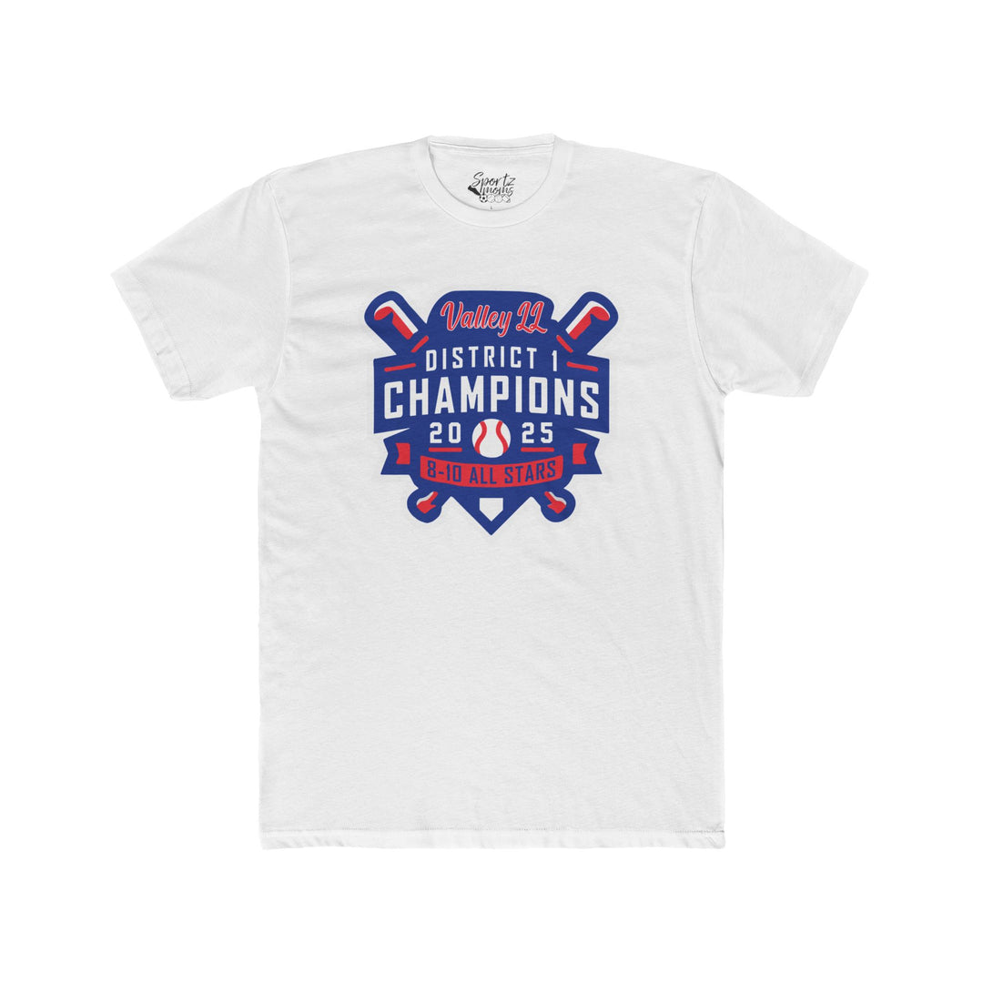 Valley Little League Baseball Men's Adult T-Shirt - District Champions