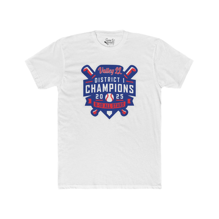 Valley Little League Baseball Men's Adult T-Shirt - District Champions