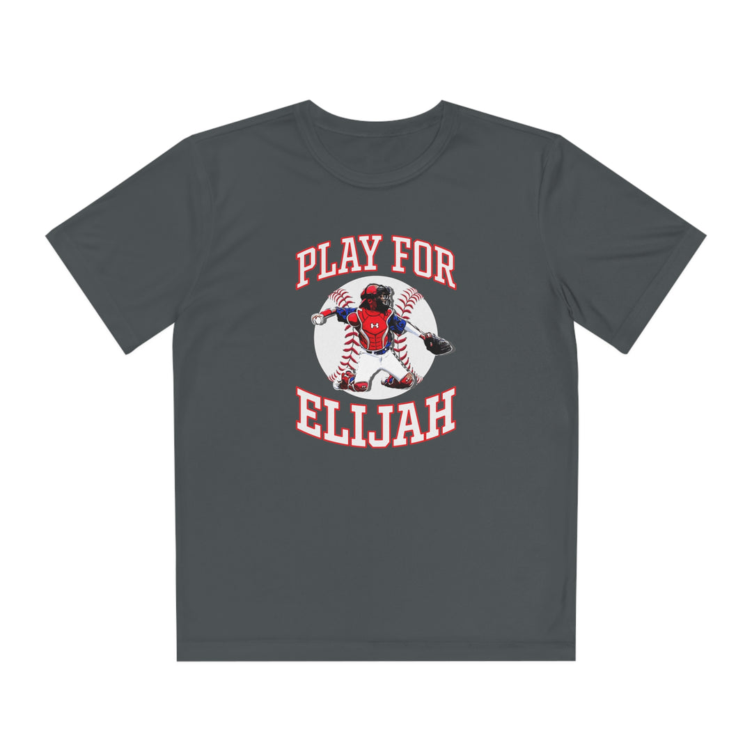 Play for Elijah Youth Unisex Moisture Wicking T-Shirt