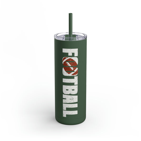 Football 20oz Skinny Matte Tumbler