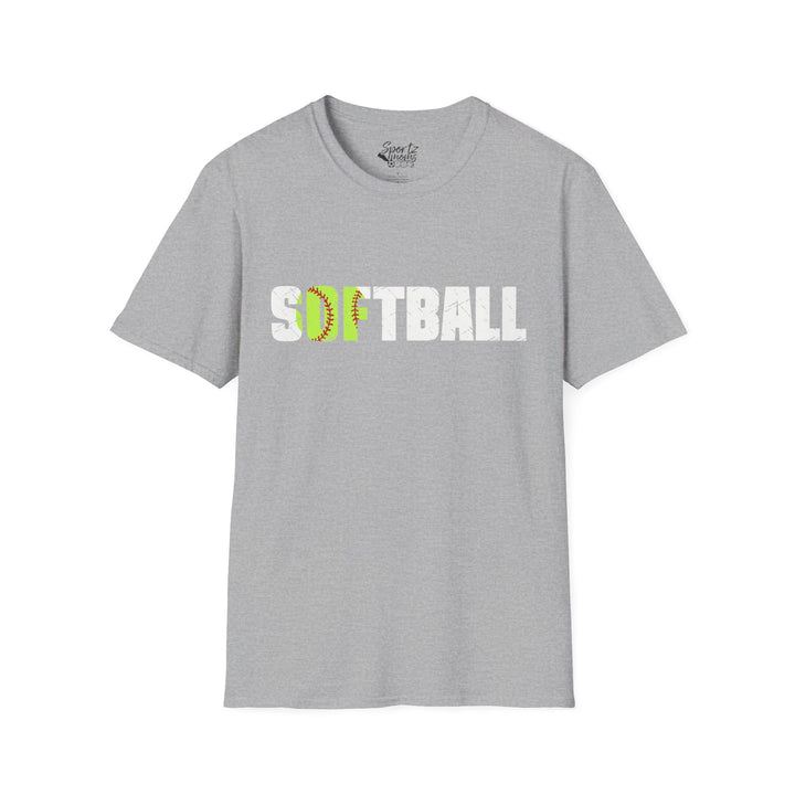 Softball w/White Text Adult Unisex T-Shirt