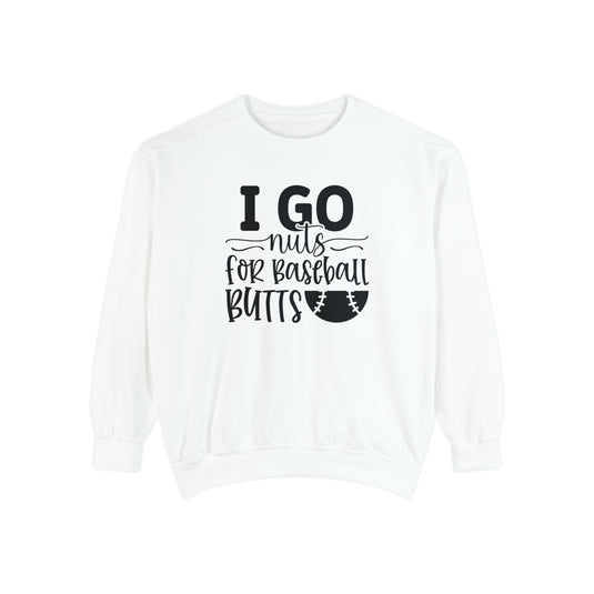 I Go Nuts Baseball Adult Unisex Premium Crewneck Sweatshirt