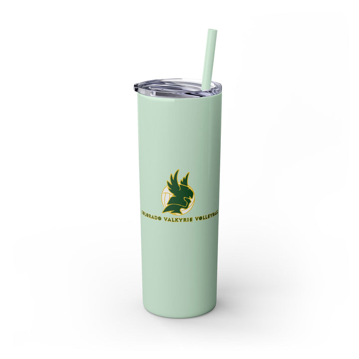 Colorado Valkyrie Volleyball Club Skinny Tumbler with Straw 20oz
