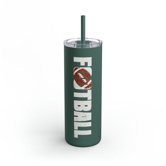 Football 20oz Skinny Matte Tumbler