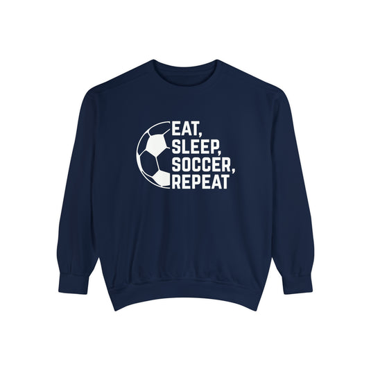 Eat Sleep Soccer Repeat Adult Unisex Premium Crewneck Sweatshirt