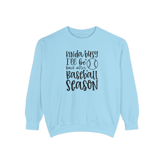 Kinda Busy Baseball Adult Unisex Premium Crewneck Sweatshirt