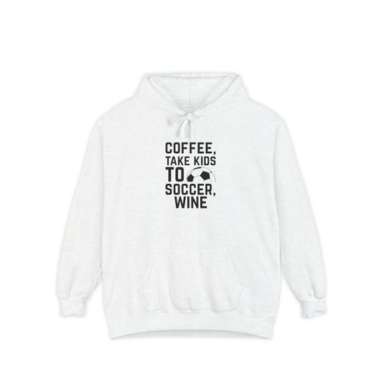 Coffee Take Kids to Soccer Wine Adult Unisex Premium Hooded Sweatshirt