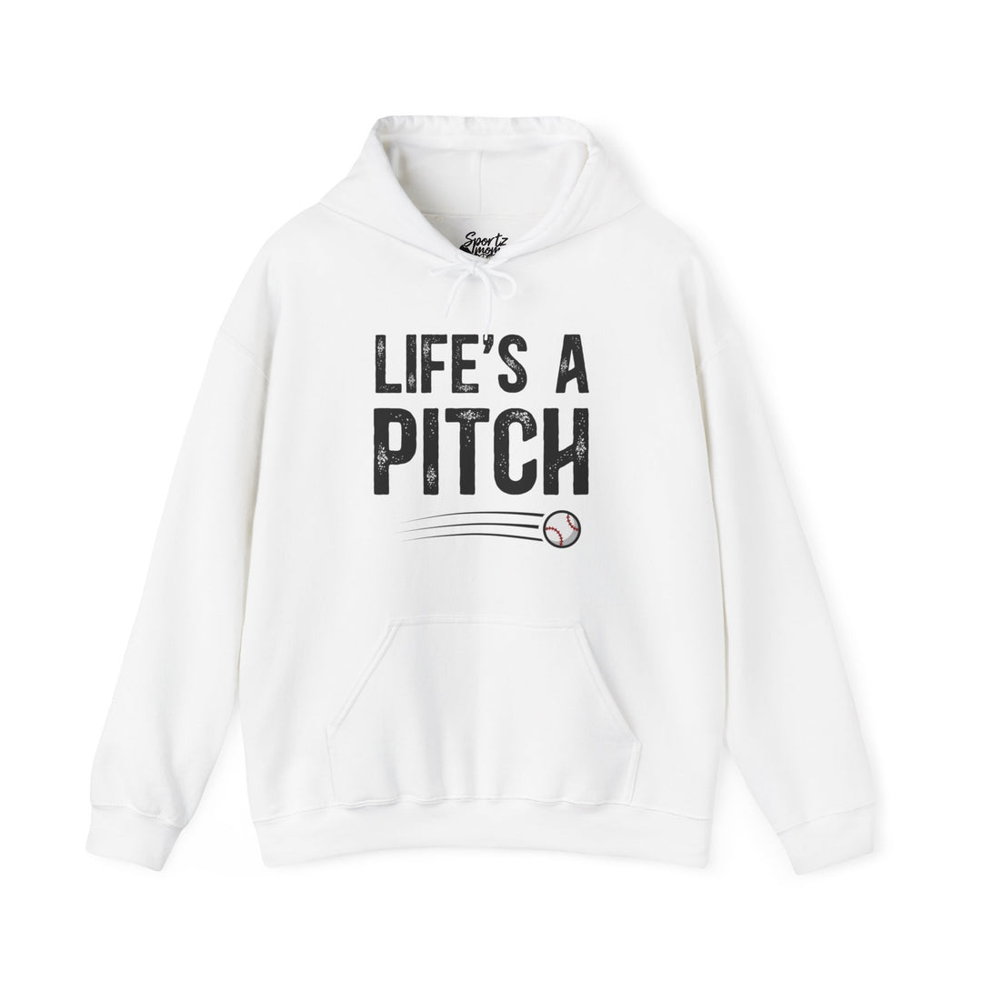 Life's a Pitch Baseball Adult Unisex Hooded Sweatshirt