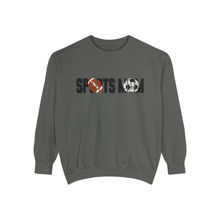 Sports Mom w/Football & Soccer Ball Adult Unisex Premium Crewneck Sweatshirt