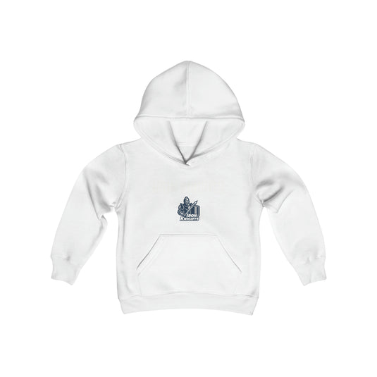 Iron Knights Youth Hooded Sweatshirt W/Name, Number & Bible Verse - All White Design