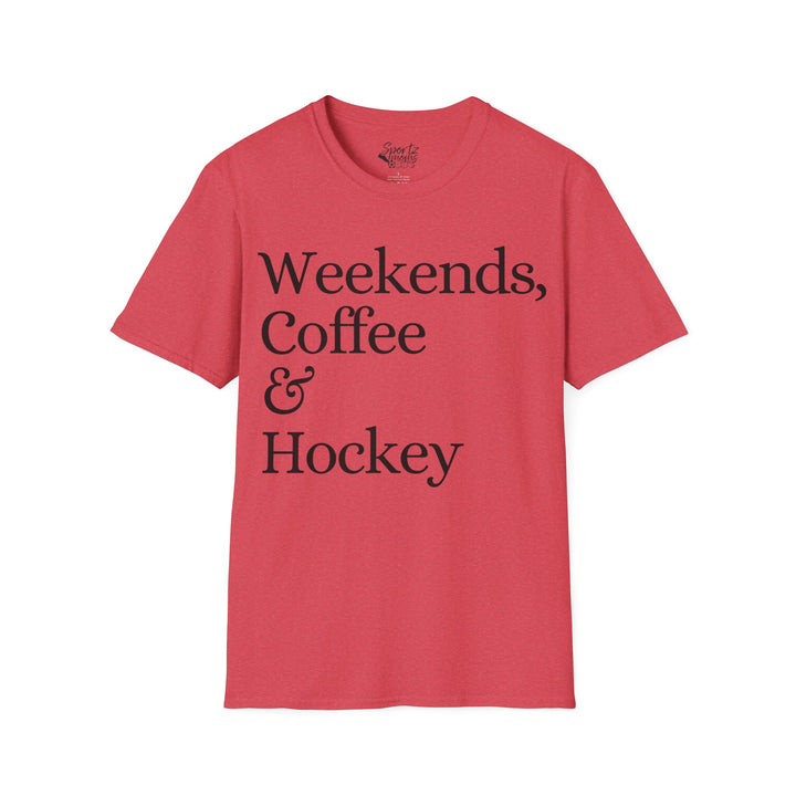 Weekends Coffee & Hockey Adult Unisex T-Shirt