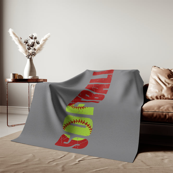 Softball Sweatshirt Blanket