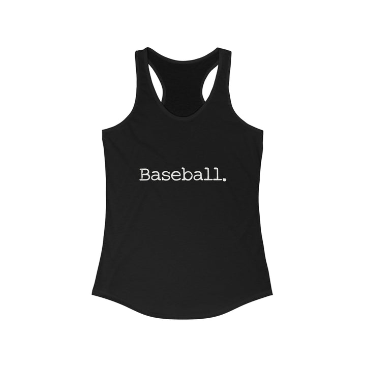 Typewriter Design Baseball Women's Racerback Tank