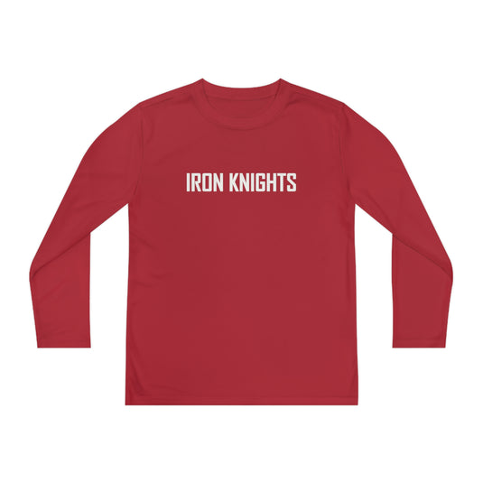 Iron Knights Youth Long Sleeve Competitor Moisture Wicking Tee w/Text Only