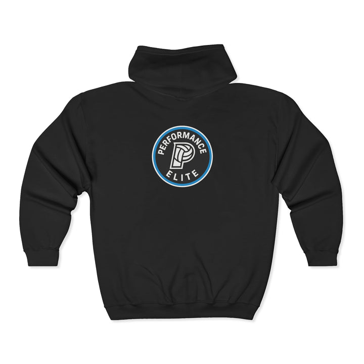 Performance Elite Unisex Adult Full Zip Hooded Sweatshirt w/Front & Back Logo