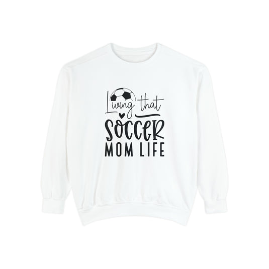 Living That Soccer Mom Life Adult Unisex Premium Crewneck Sweatshirt