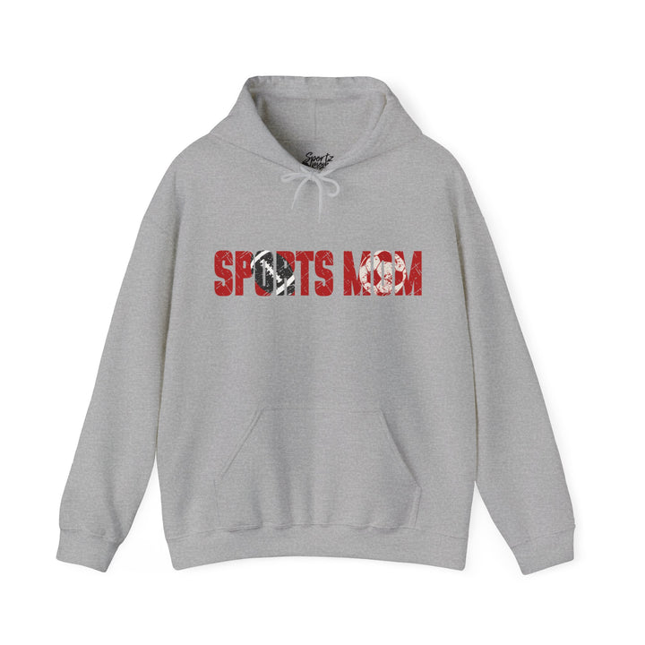 Sports Mom w/Football & Soccer Ball Adult Unisex Hooded Sweatshirt