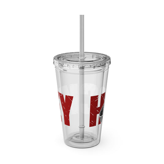 Hockey 16 oz Sunsplash Tumbler with Straw