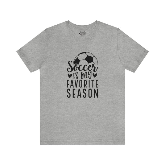 Soccer is My Favorite Season Adult Unisex Mid-Level T-Shirt