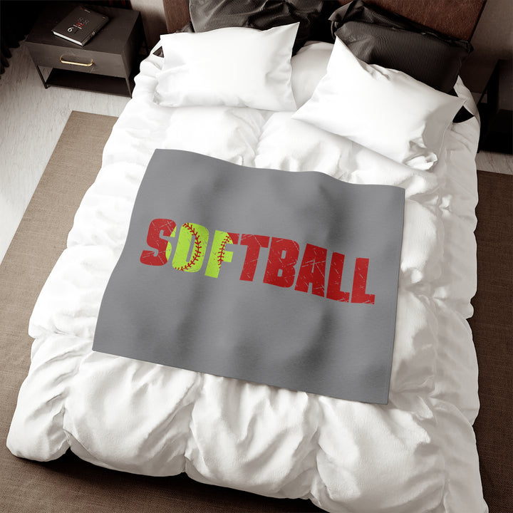 Softball Sweatshirt Blanket