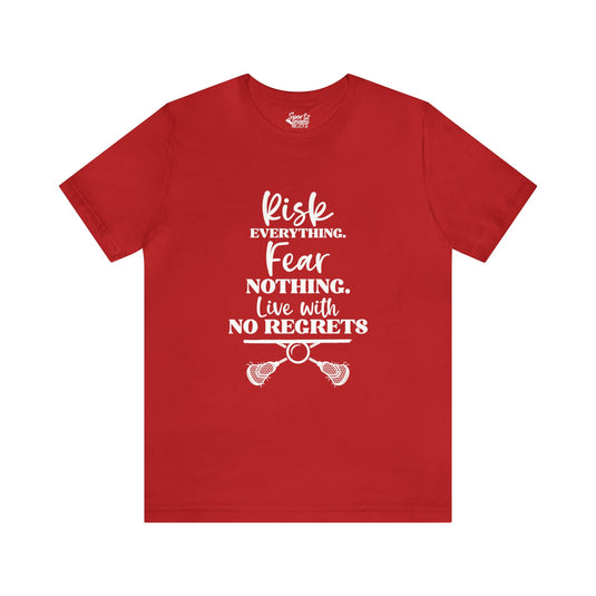 Risk Everything Lacrosse Adult Unisex Mid-Level T-Shirt