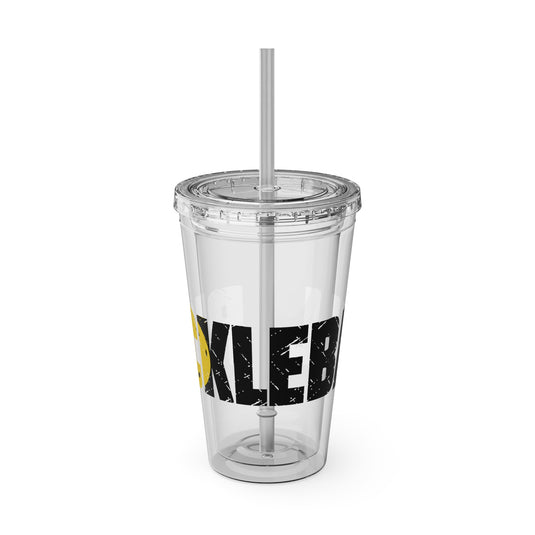 Pickleball 16 oz Sunsplash Tumbler with Straw