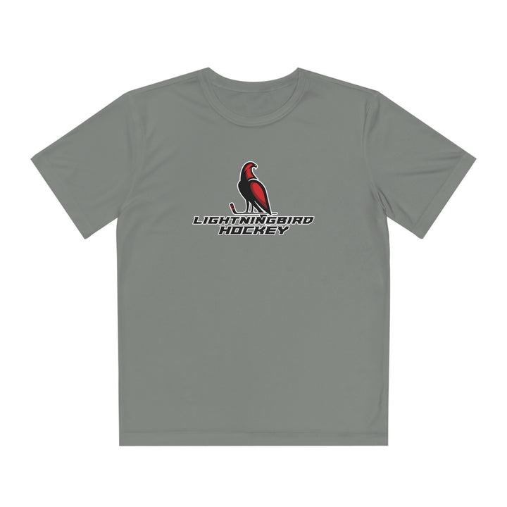 Wheeling Lightningbirds Unisex Youth Short Sleeve Competitor Moisture Wicking T-Shirt - Hockey Design