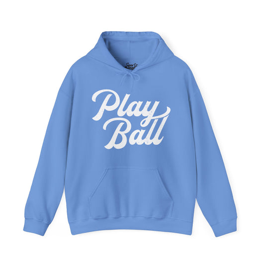 Play Ball Baseball Adult Unisex Basic Hooded Sweatshirt