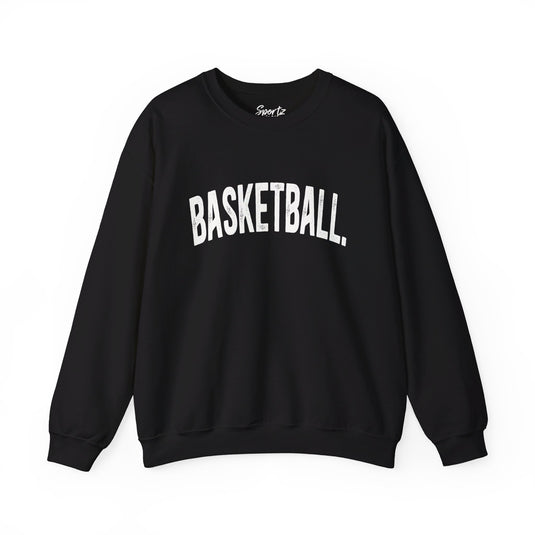 Rustic Design Basketball Adult Unisex Basic Crewneck Sweatshirt