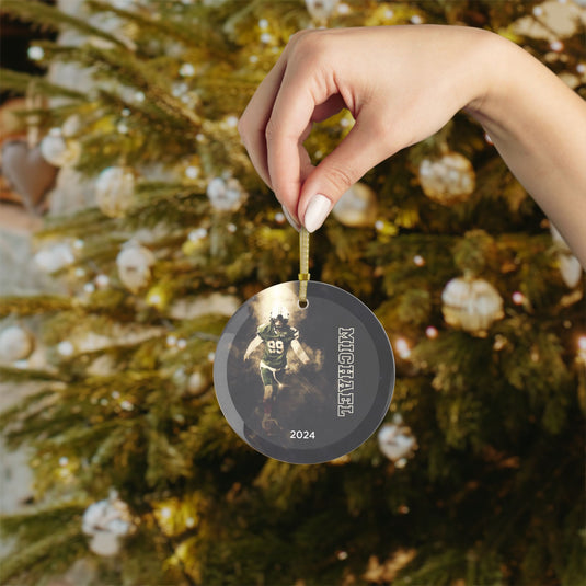 Custom Picture Glass Ornament - Smoke Effect